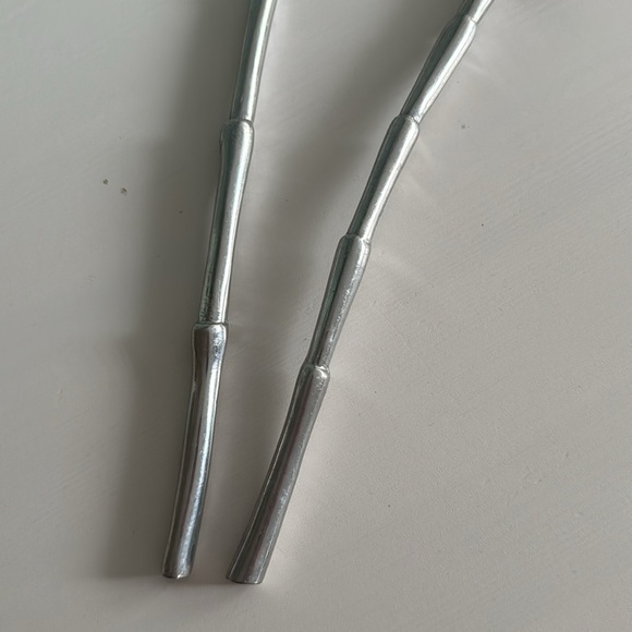 Mariposa Floral Salad Serving Utensils Made in Mexico - Picture 3 of 5